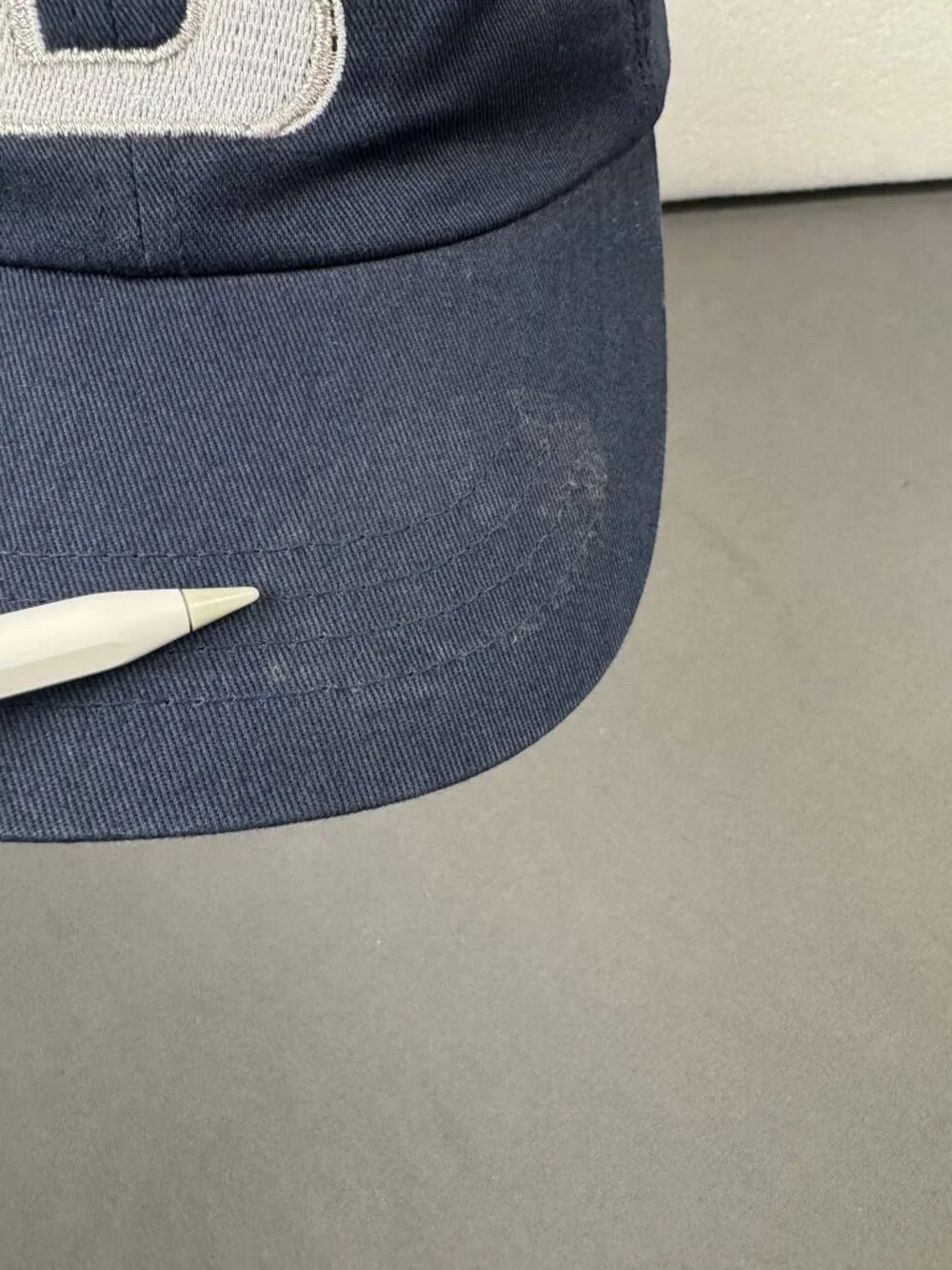 Barry Manilow B Logo Embroidered Navy Strapback Hat 100% Cotton Soft Rock